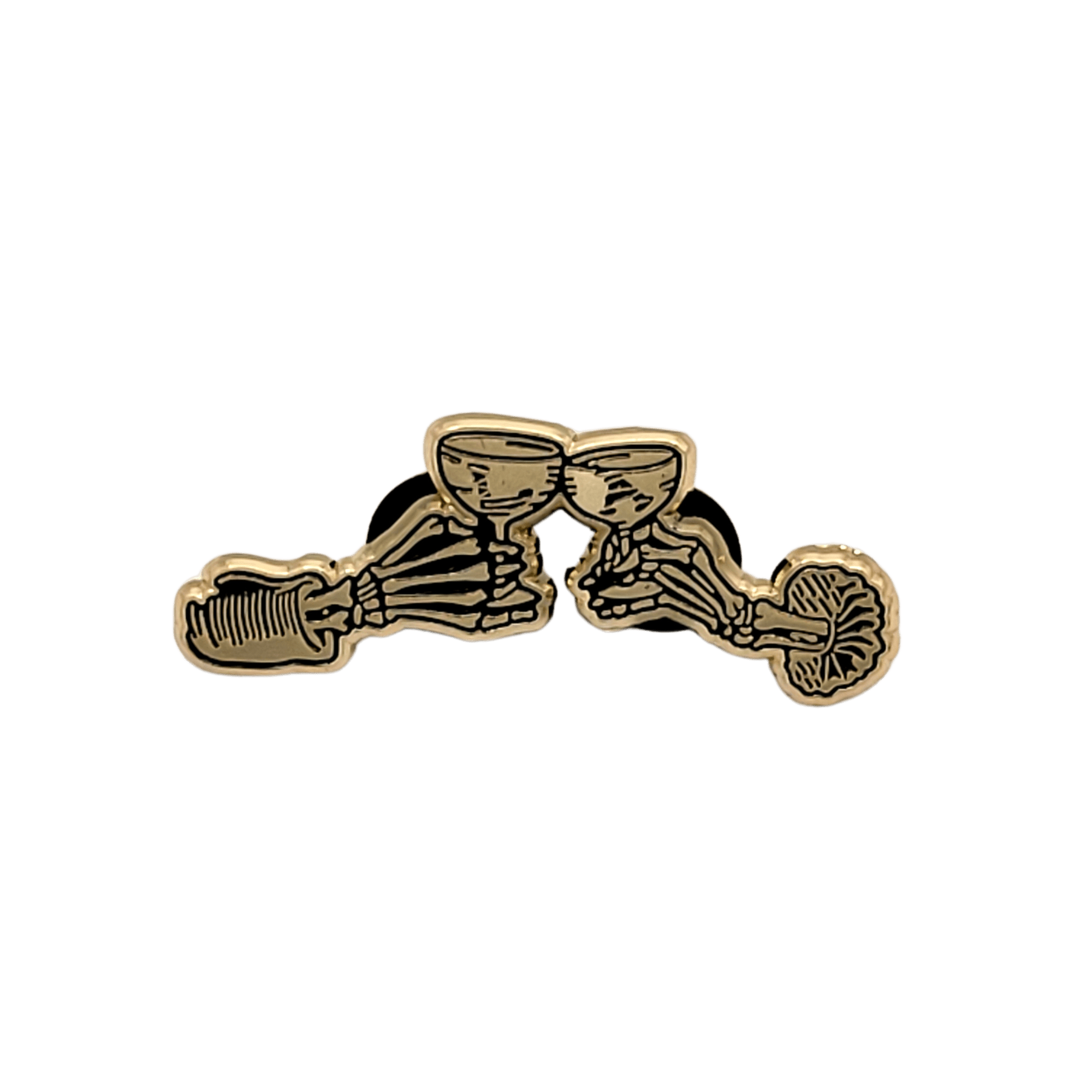 Skull Hands Enamel Pin